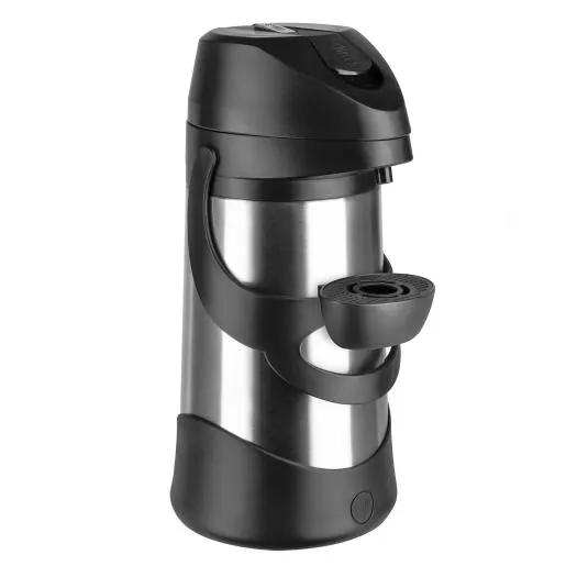 1.9 Liter Airpot Beverage Server - Black [Great for Take Out and Carry Out]