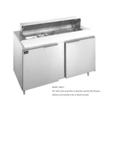 Randell, 60" Self-Contained Two-Door Prep Table